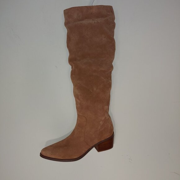 Steve Madden HOLLY Suede Slouchy Tall Boots Size 7.5 Light Brown - Picture 1 of 10